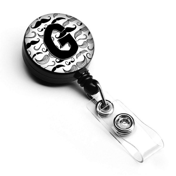 Carolines Treasures Letter G Moustache Initial Retractable Badge Reel CJ2009-GBR